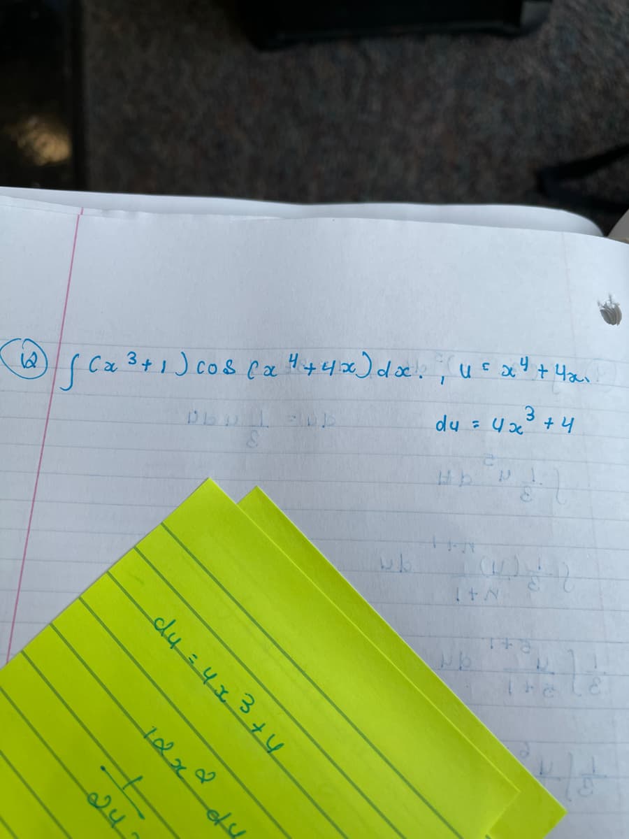 162
Ca 3+1) co& Ca
du = 4x
dus4x3+4
24
