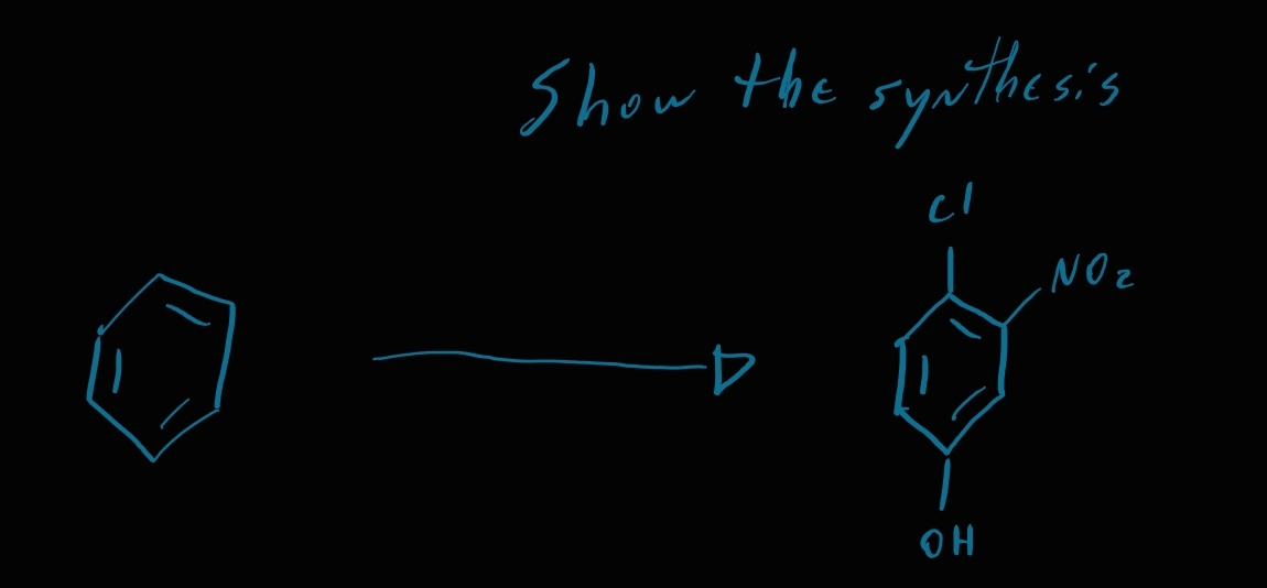 Show the synthesis
cl
OH
NO ₂