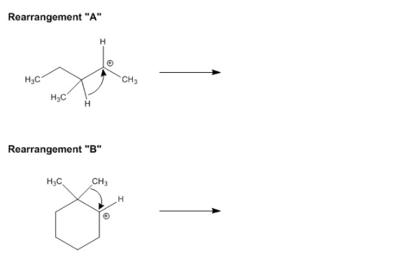 Rearrangement "A"
H
H3C
CH3
H3C
Rearrangement "B"
H3C
CH3
