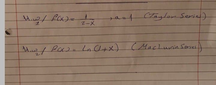 sa=4(Taylor Serie)
(MaclurinSeres)
