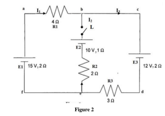 RI
L
10 V,10
E1 15 V, 20
E3
12 V, 22
R2
R3
Figure 2
