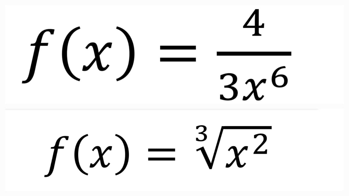 4
f(x)
=
3x6
f(x) = 3/x2