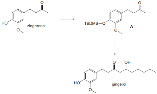 но
TBDMS-O
zingerone
A
Он
Но
gingerol
