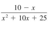 10 – x
x? + 10x + 25
