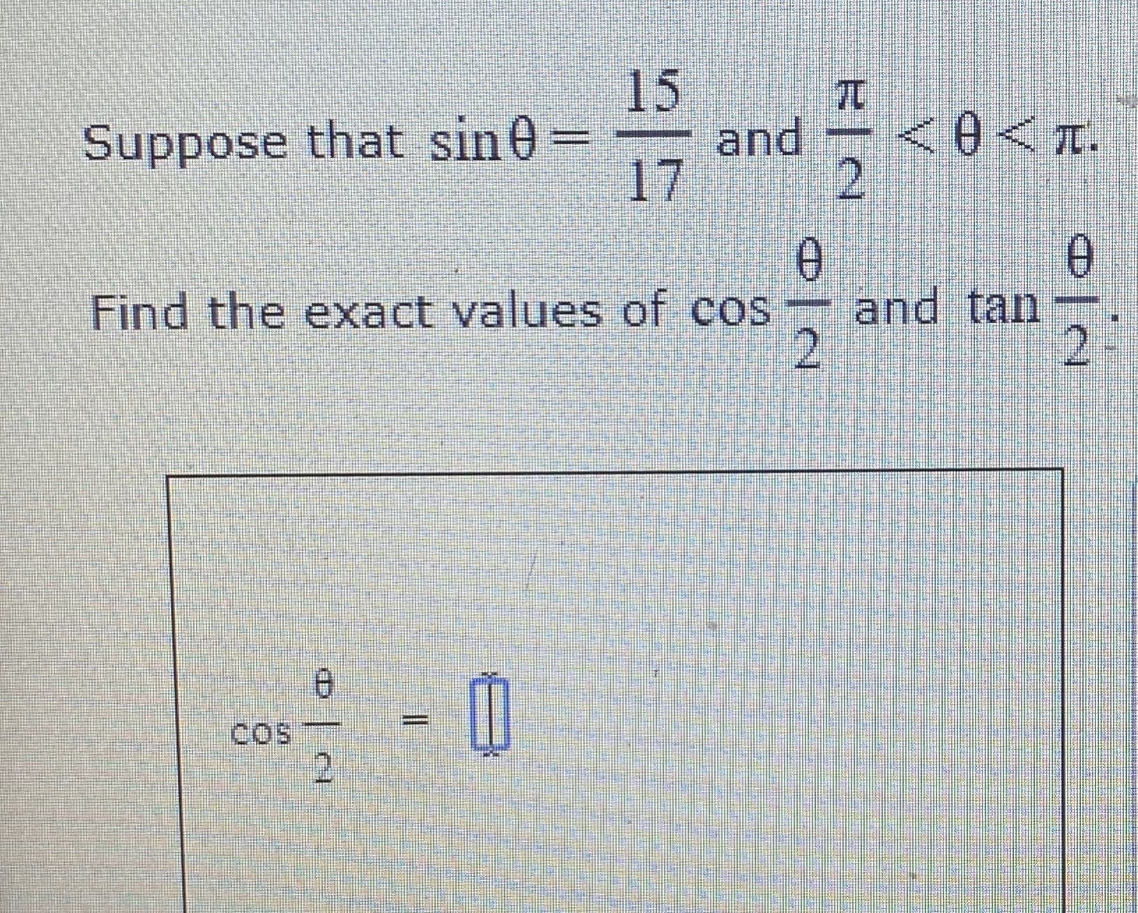 15
sin0 =
17
