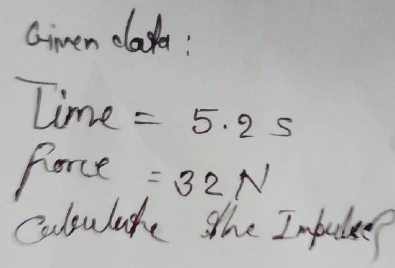 Gimen clasa:
= 5.2 S
Time =
force = 32 N
Cubulete the Impulse