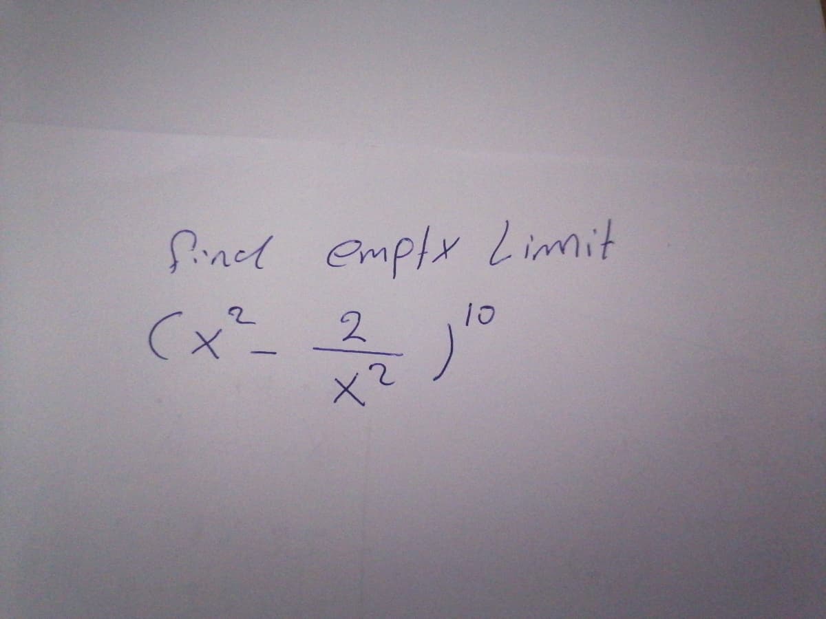 Pined emplx Limit
(x² 2
x2
10
