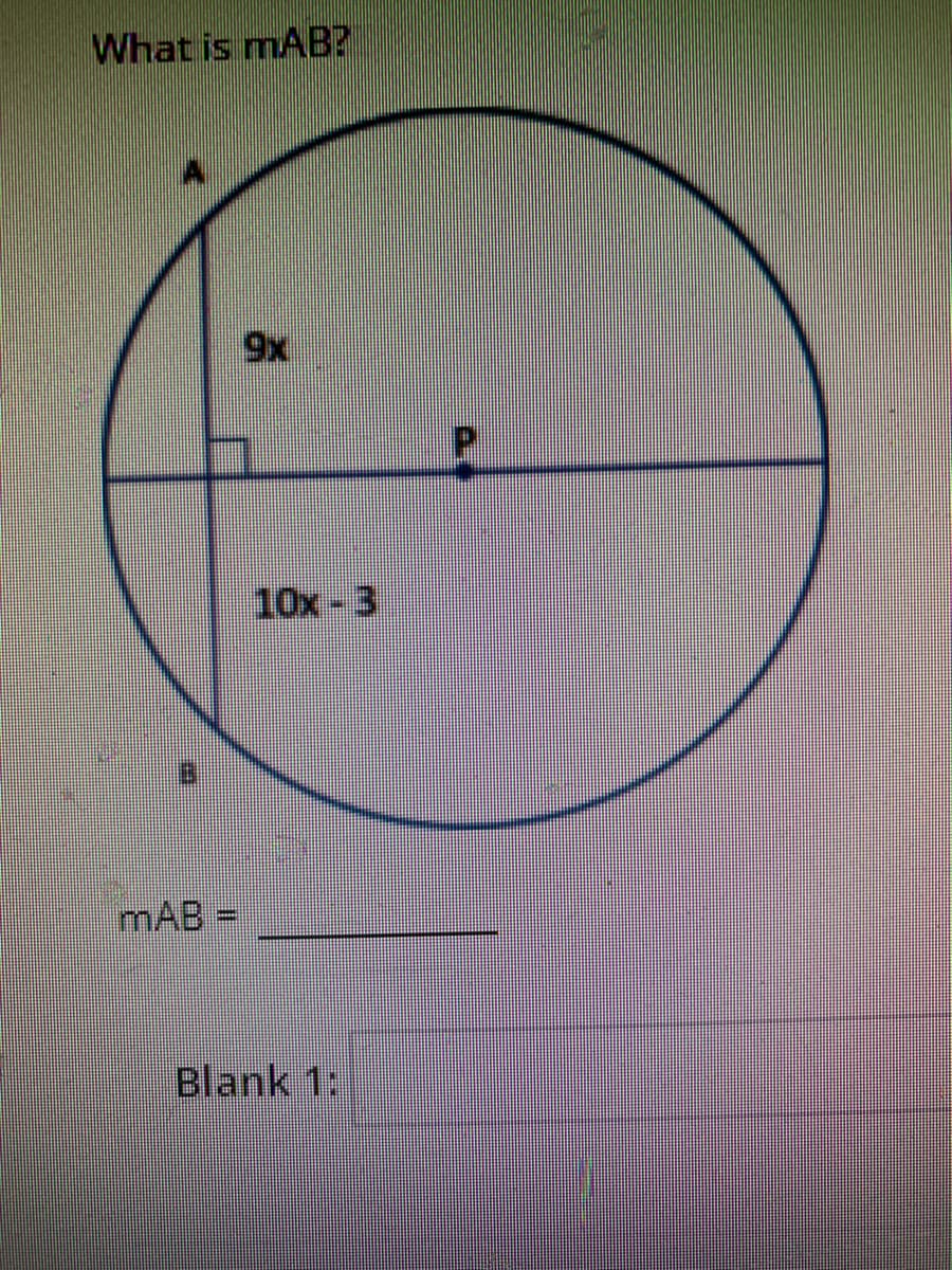 What is mAB?
9x
10x-3
mAB =
Blank 1:
