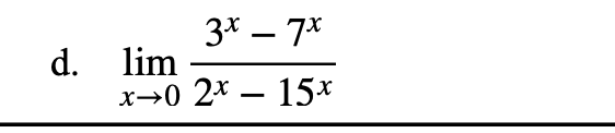 3* – 7*
d. lim
х-0 2* — 15*
