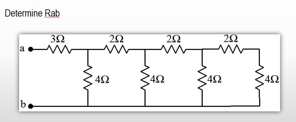 Determine Rab
3Ω
2Ω
a
be
