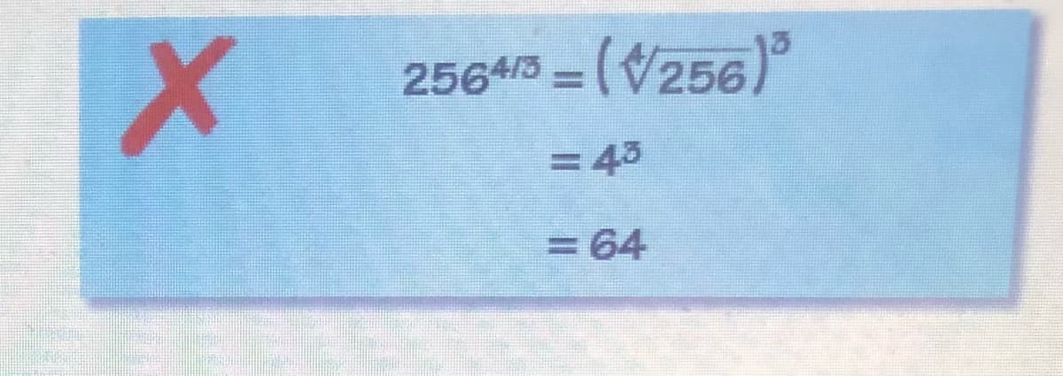 2564/3 = (V256)
= 43
=64
