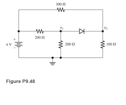 300 N
200 Ω
200 2
100 Ω
4 V
Figure P9.48
