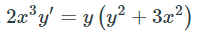 2a*y' = y (y² + 3x²)
