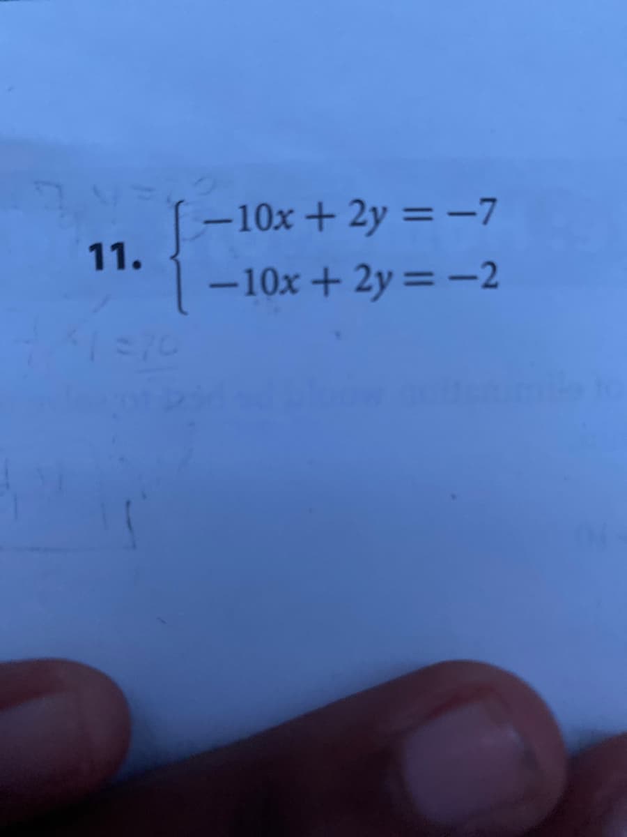 -10x + 2y = –7
%3D
11.
-10x + 2y = -2
