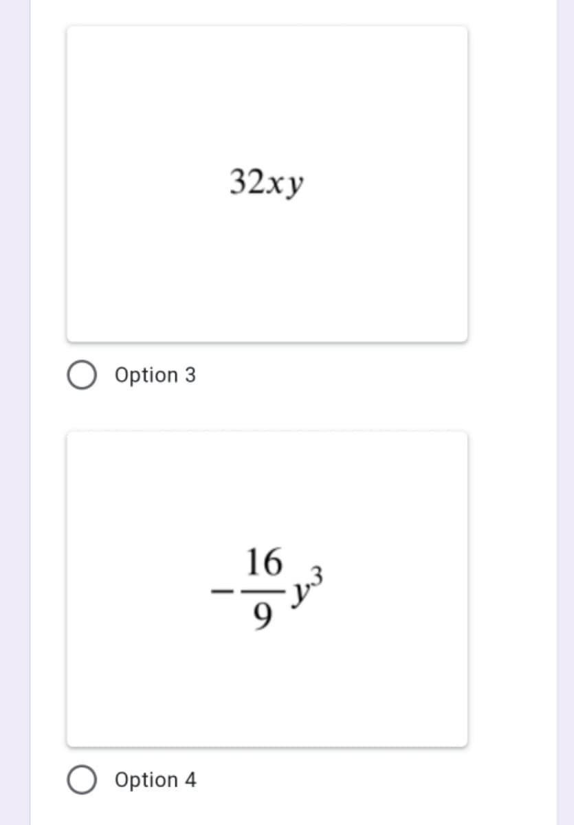 32ху
O Option 3
16
O Option 4
