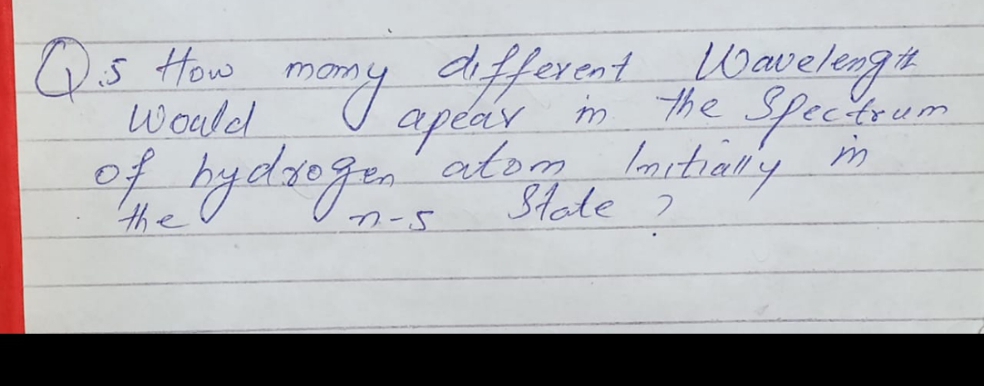 lwavelenge
Qs How
Would
dfferent
mong apeom
m the Spectru
of hydsoge.
atom lartialy
State 2
the
7-5
