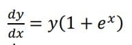 dy = y(1 + e*)
dx