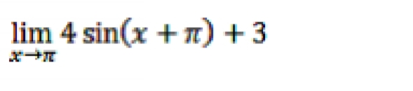 lim 4 sin(x + n) +3
