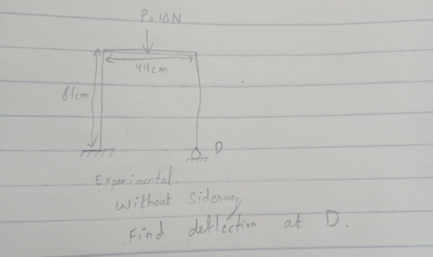 Pa1ON
44cm
6lem
Expar inuntal
without Sider
defléction
Find
at D.
