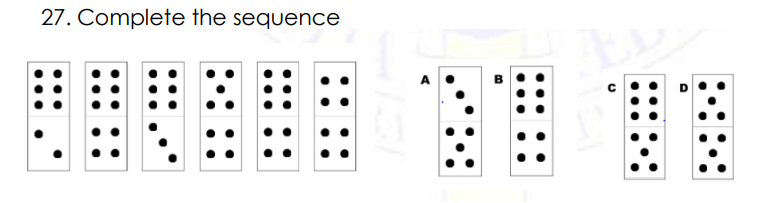 27. Complete the sequence
...
B.
