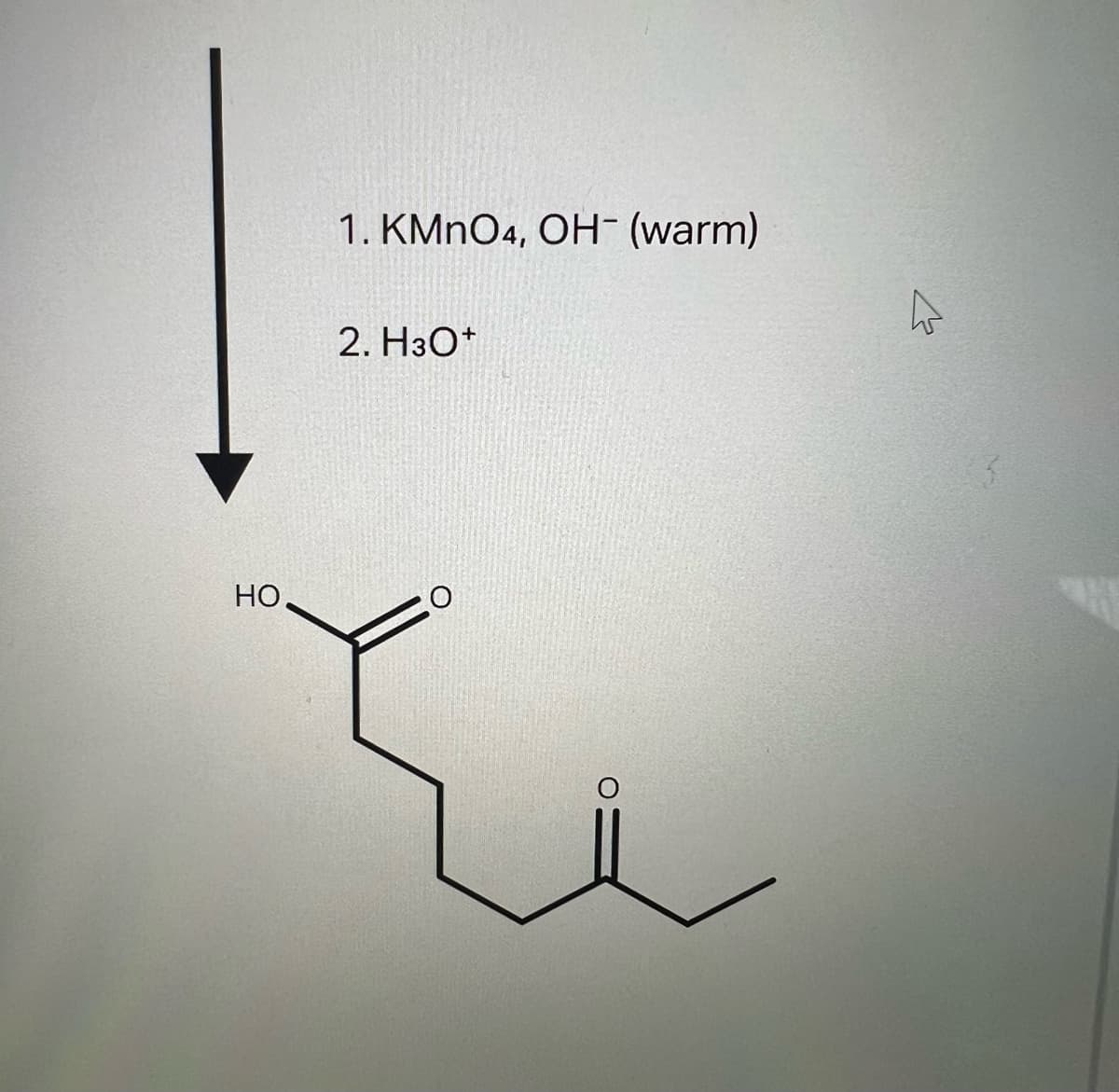 но
1. KMnO4, ОН-(warm)
2. H3O+
0
Д