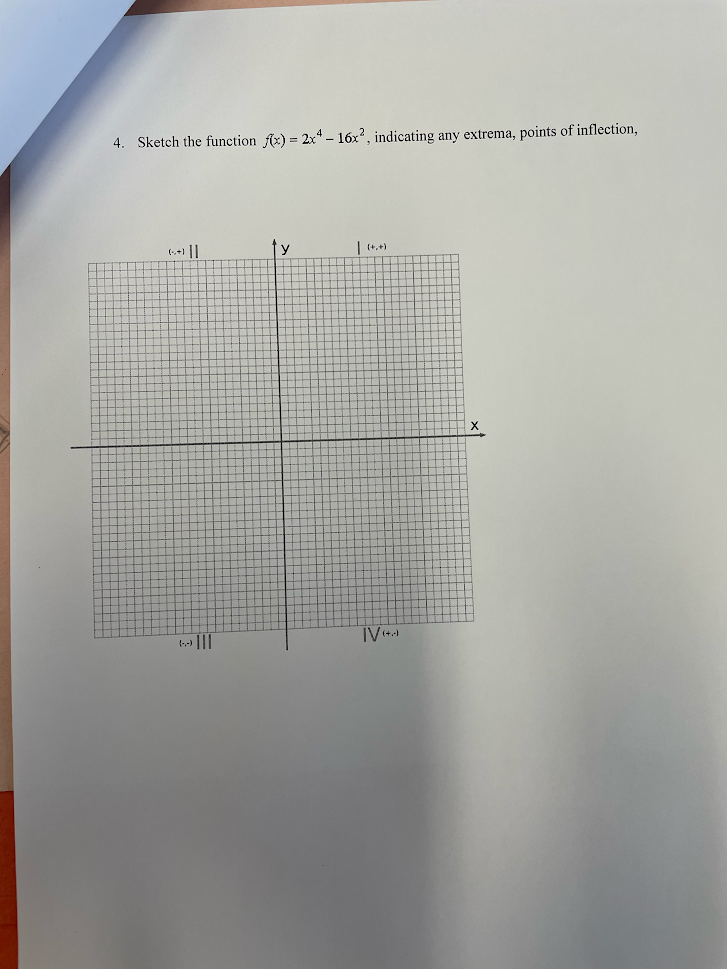 4
Sketch the function fx) = 2x* – 16x2, indicating any extrema, points of inflection,
(.+1 ||
ty
