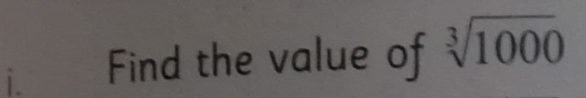 Find the value of V1000
