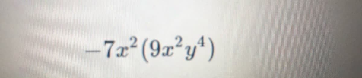 –7x² (9x²y*)
