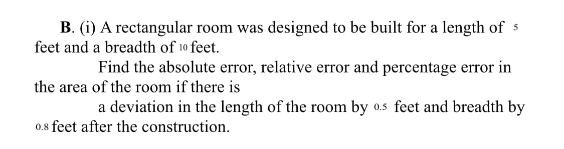 absolute error, relative error and percentage error
