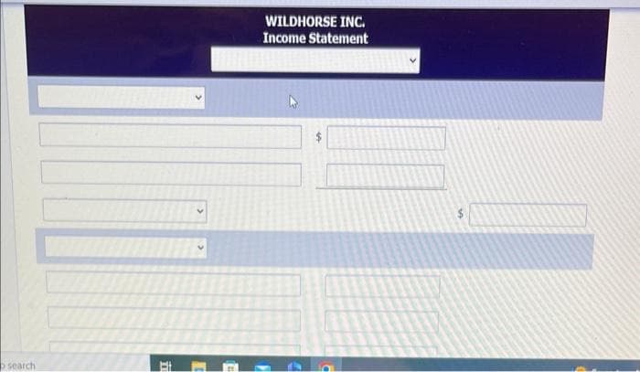 search
IL
WILDHORSE INC.
Income Statement