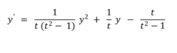 1
1
y
t (t2 – 1) y²
t2 – 1
