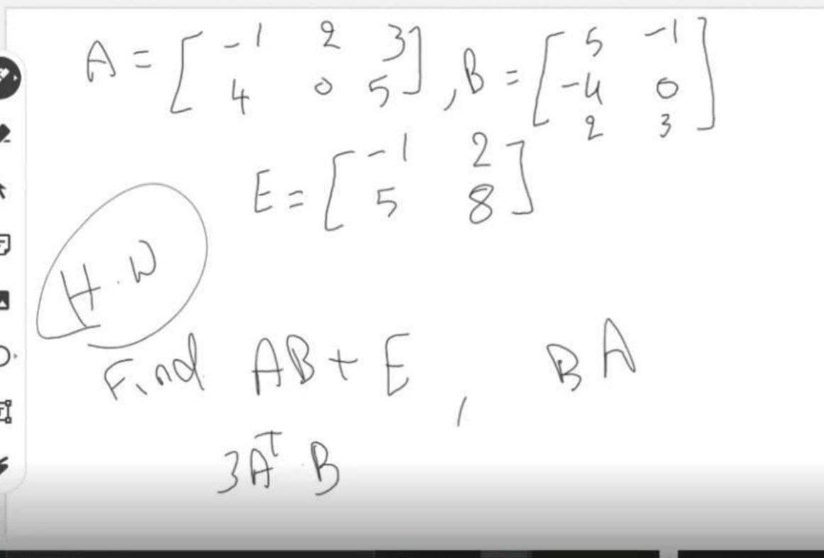 A =
31
5 -1
-4
3
F nd AB+ E
BA
3Ã B
