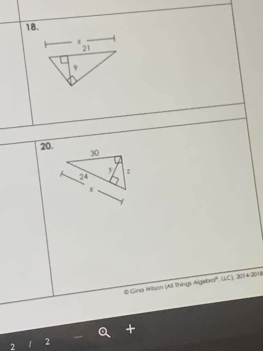 18.
21
20.
30
24
O Gina Witson (Al Things Aigebra, LLC), 2014-2018
Q +
2
