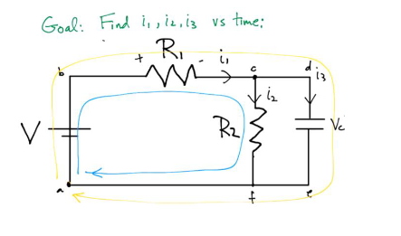 Goal: Find 11, 12, 13
Ri
+
VS
i,
time:
R₂
f
1₂
Ve