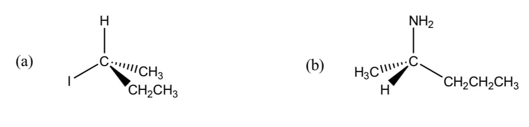 NH2
H
C CH3
(b)
(а)
`CH,CH2CH3
CH2CH3
