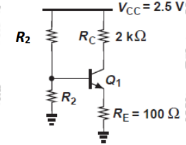 R₂
R₂
Rc 2kQ
Ка
Vcc=2.5 V
www
RE=100 S2