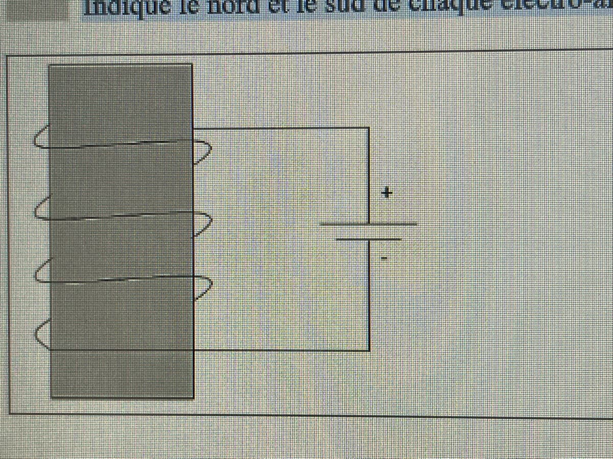 Indique le nord et le sud de Ciaque
+.
