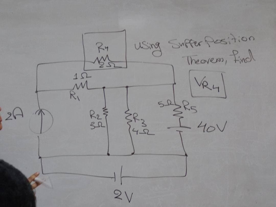 USing Suffer fosition
Theovem, find
Ry
VRH
R2
HOV
2V
in
