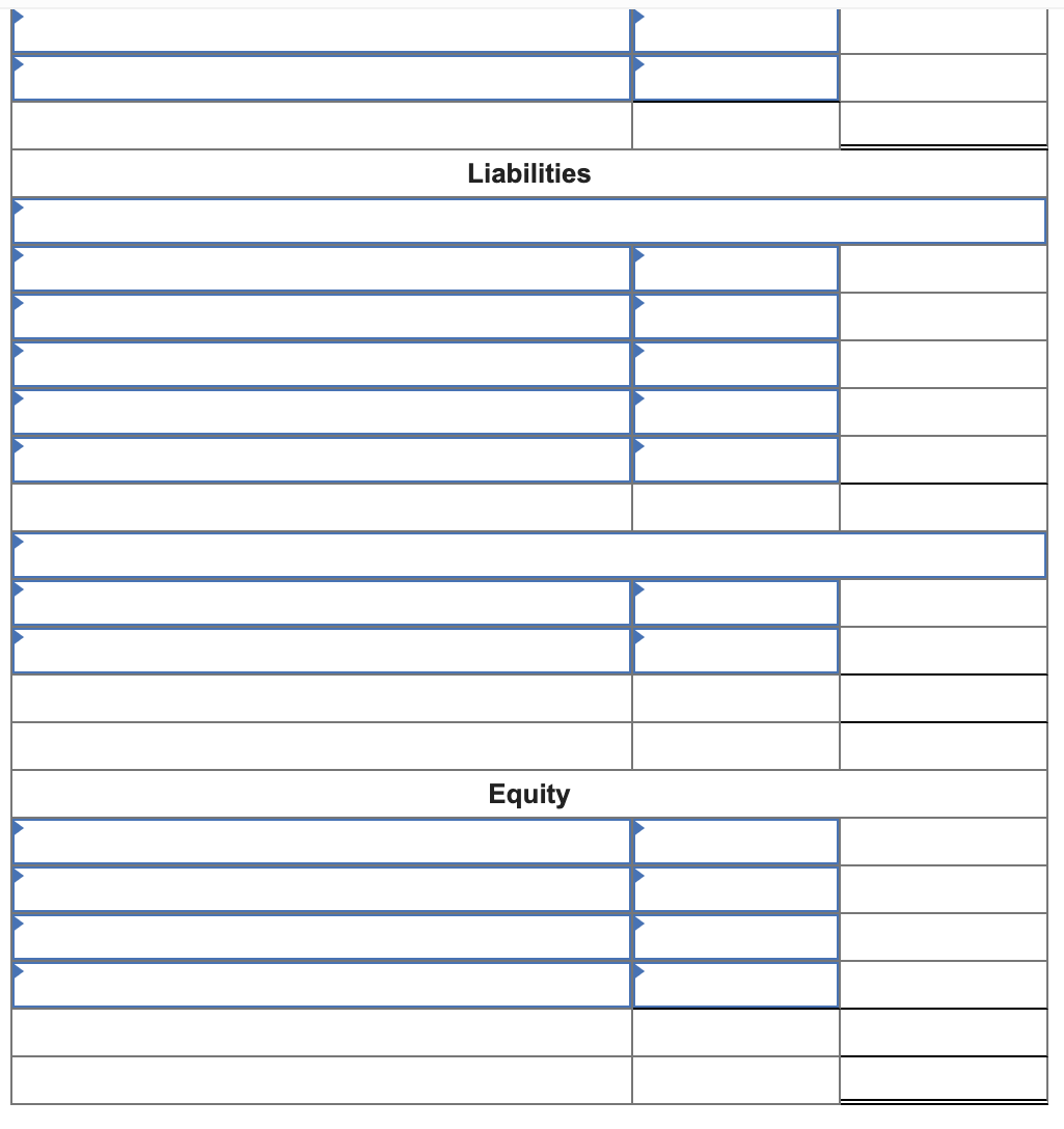 Liabilities
Equity