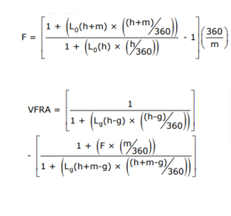 [1+ (4,(h+m) × (th*+m½60).
1 + (Lo(h) × (360))
360
F =
VFRA =
1 + (L,(h-9) × (th-9½60))
1 + (F x (m360))
1+ (L,(h+m-g) × ((h+m-9%60)|
