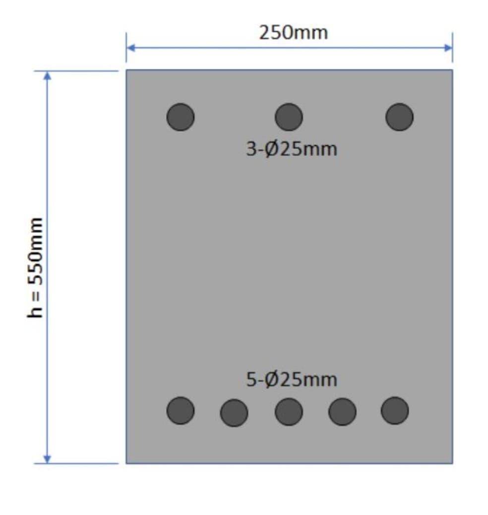 250mm
3-Ø25mm
5-Ø25mm
h = 550mm
