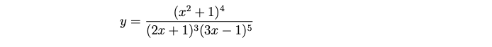 (x2 + 1)4
(20 + 1)3(Зх — 1)5
y =
