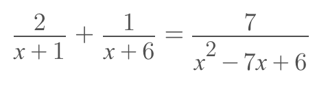 7
2
1
2
x-7x6
x 6
x 1
