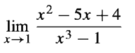 х2 — 5х +4
lim
x3
х3 — 1
- 1
