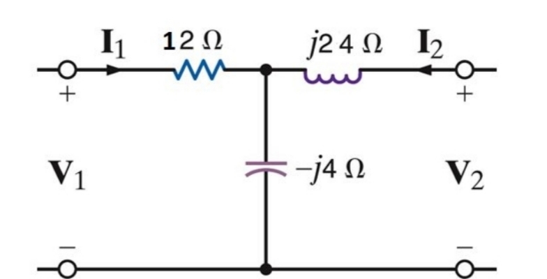 +
V1
I 12Ω
Μ
j24Ω 12
-j4 Ω
+
V2
ΤΟ