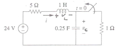 1 H
ll
t = 0
24 V (+
0.25 F
12
