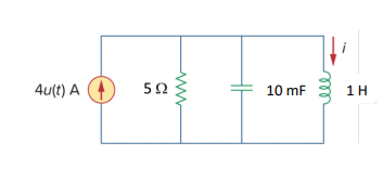 4u(t) A 4
50
10 mF
1 H
