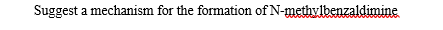 Suggest a mechanism for the formation of N-methylbenzaldimine
