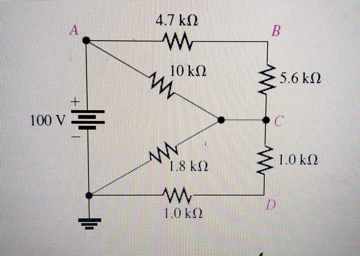 +
100 V =
ERRE
4.7 ΚΩ
Μ
10 ΚΩ
wi
Μ
18 ΤΩ
Μ
ΤΟ Ω
B
Μ
5.6 ΚΩ
1.0 ΚΩ