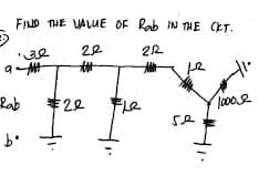 FIND THE VALUE OF Rab IN THE CKT.
22
222
30
'32
a-M
Rab
bº
##
22
Fle
se
1000.2